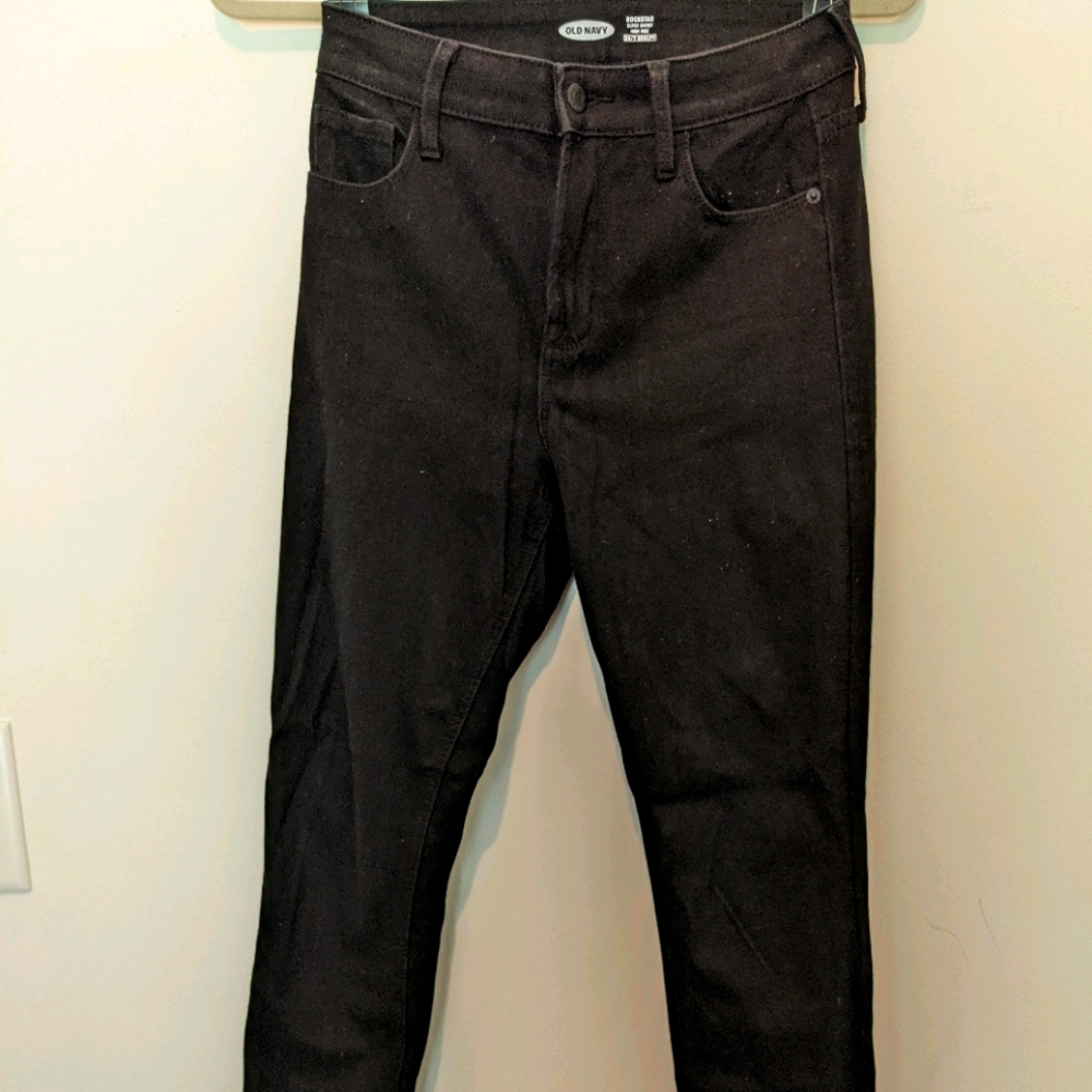 Black rockstar, skinny, stretchy, high rise